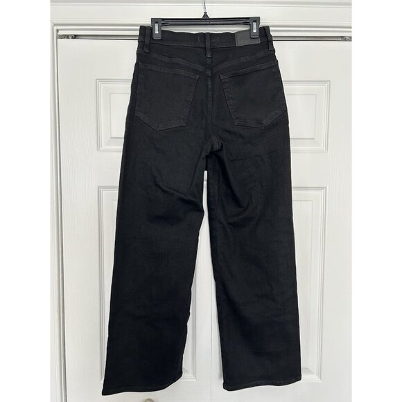 MADEWELL $138 The Perfect Vintage Wide-Leg Jeans in Black Rinse Wash Size 28 - Picture 4 of 15